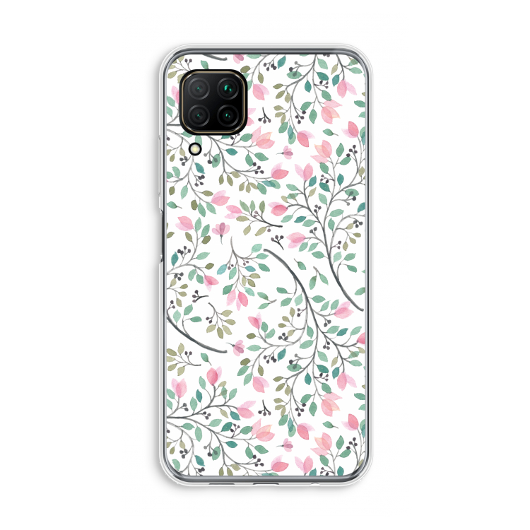 Sierlijke bloemen: Huawei P40 Lite Transparant Hoesje