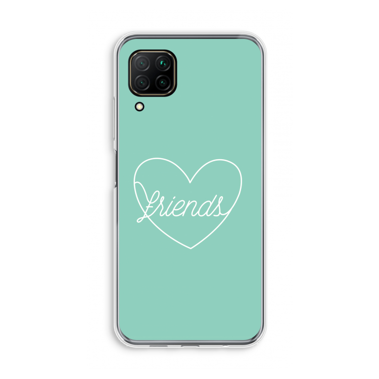 Friends heart pastel: Huawei P40 Lite Transparant Hoesje