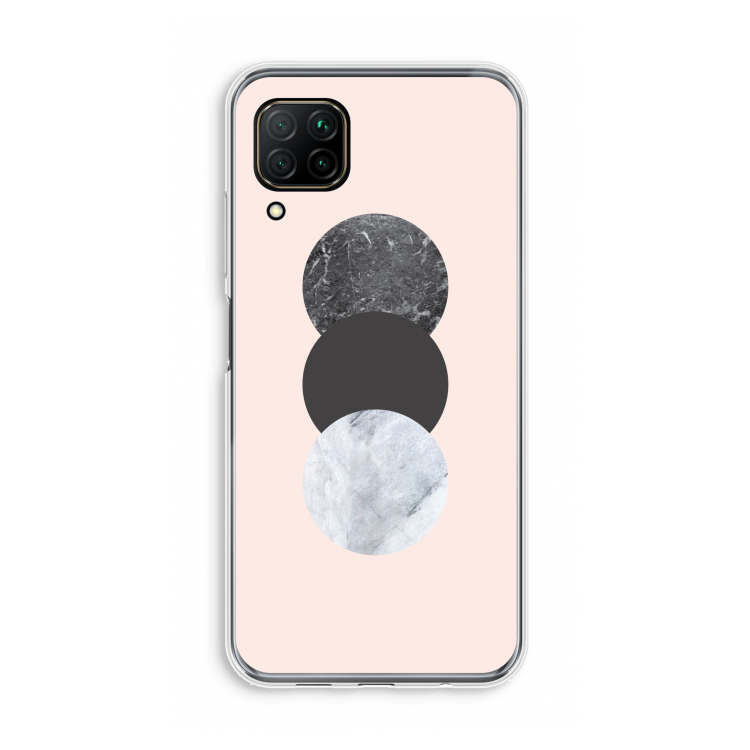 Marmeren cirkels: Huawei P40 Lite Transparant Hoesje
