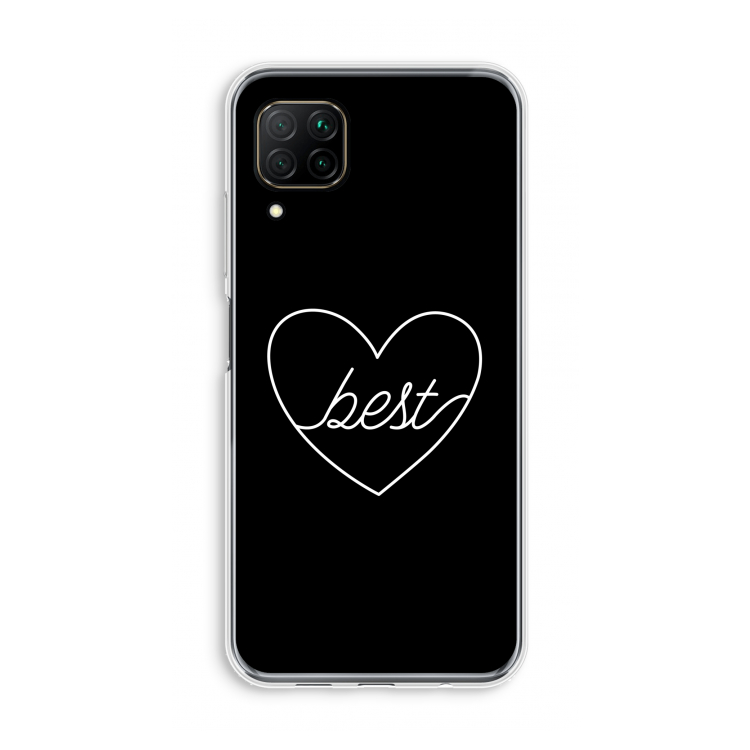 Best heart black: Huawei P40 Lite Transparant Hoesje