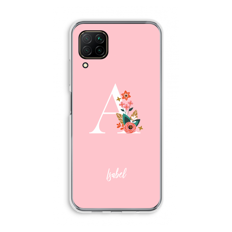 Pink Bouquet: Huawei P40 Lite Transparant Hoesje