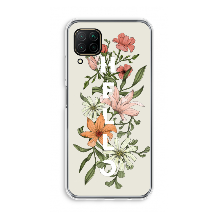 Hello bloemen: Huawei P40 Lite Transparant Hoesje