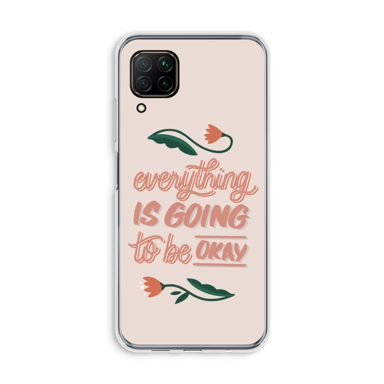 Optimistic flower girl: Huawei P40 Lite Transparant Hoesje