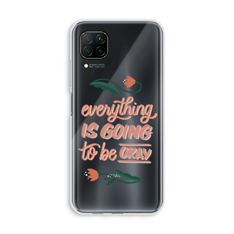 Optimistic flower girl: Huawei P40 Lite Transparant Hoesje