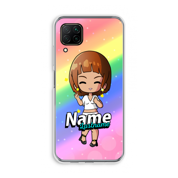 Chibi Maker vrouw: Huawei P40 Lite Transparant Hoesje