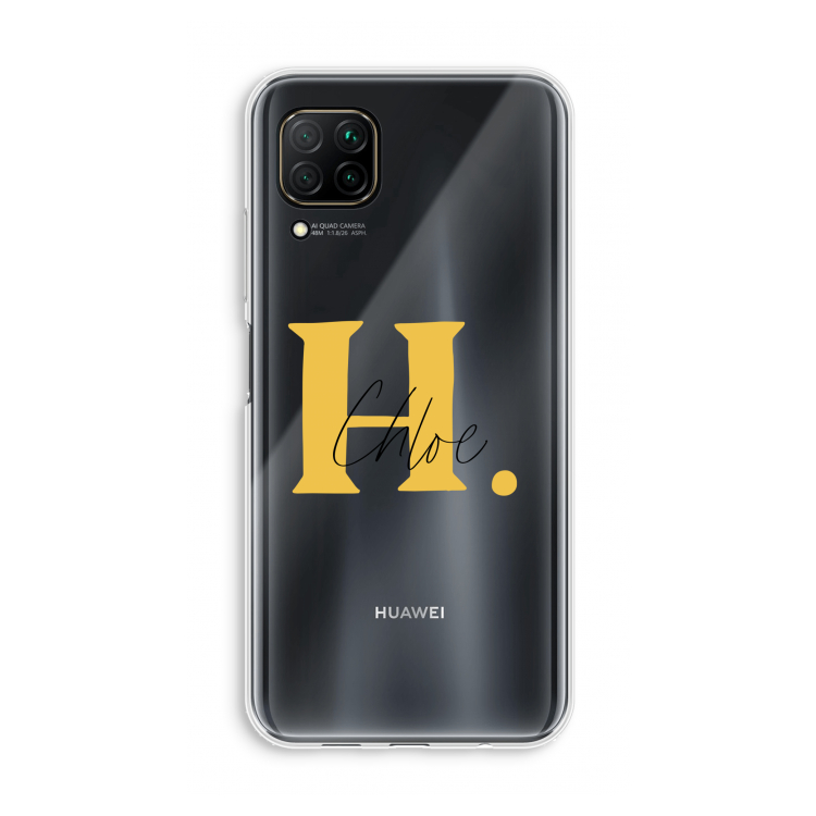 Amber Script: Huawei P40 Lite Transparant Hoesje