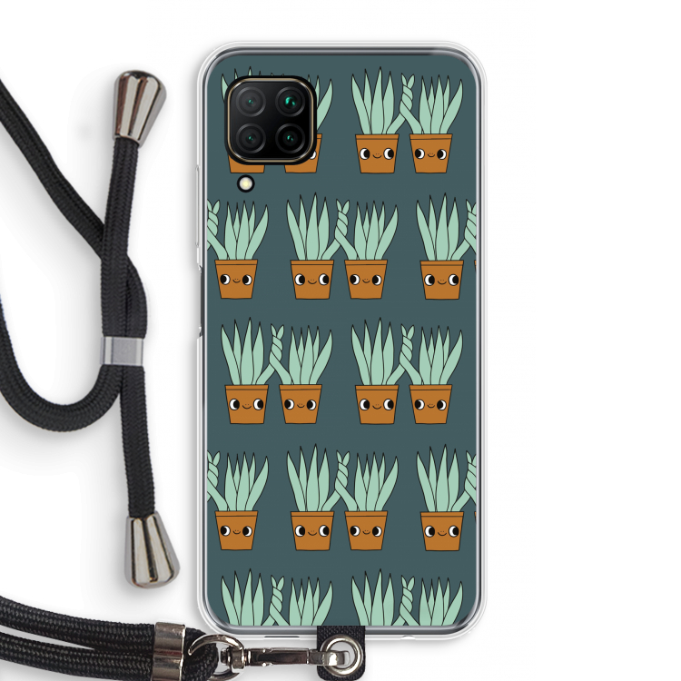 Sansevieria: Huawei P40 Lite Transparant Hoesje met koord