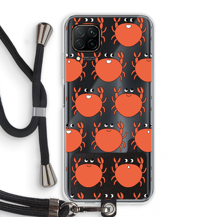 Krab: Huawei P40 Lite Transparant Hoesje met koord