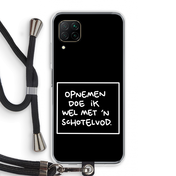 Schotelvod: Huawei P40 Lite Transparant Hoesje met koord