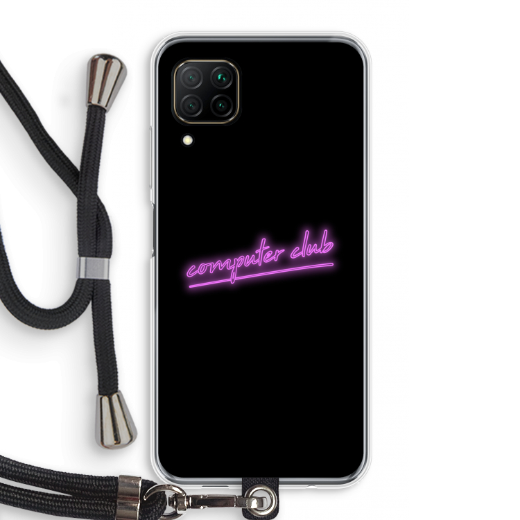 Vice Black: Huawei P40 Lite Transparant Hoesje met koord