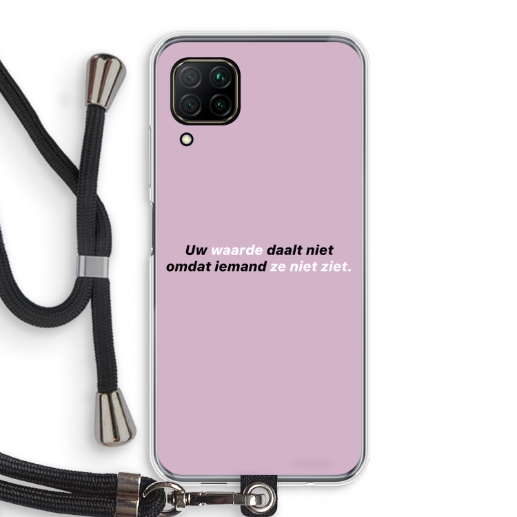 uw waarde daalt niet: Huawei P40 Lite Transparant Hoesje met koord