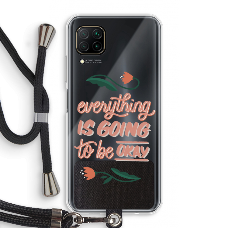 Optimistic flower girl: Huawei P40 Lite Transparant Hoesje met koord