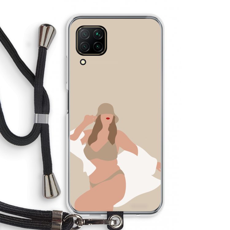 One of a kind: Huawei P40 Lite Transparant Hoesje met koord