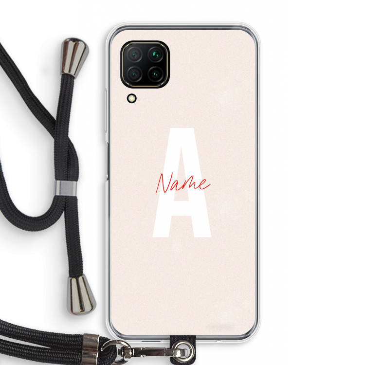 Strawberry Milkshake: Huawei P40 Lite Transparant Hoesje met koord