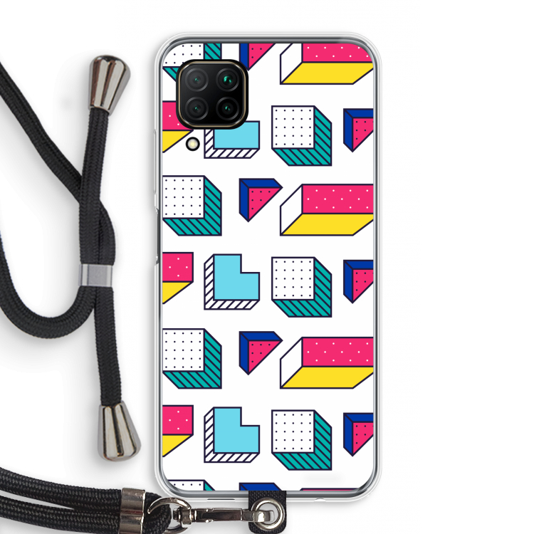 8-bit N°7: Huawei P40 Lite Transparant Hoesje met koord
