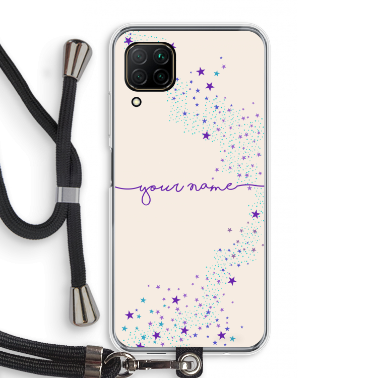 Sterren: Huawei P40 Lite Transparant Hoesje met koord