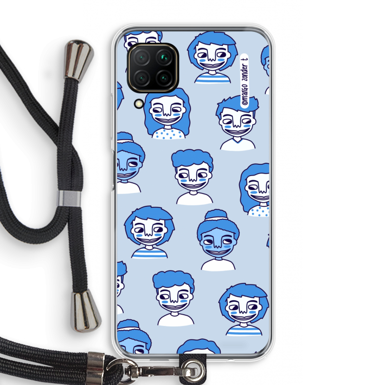 Gezichtjes: Huawei P40 Lite Transparant Hoesje met koord