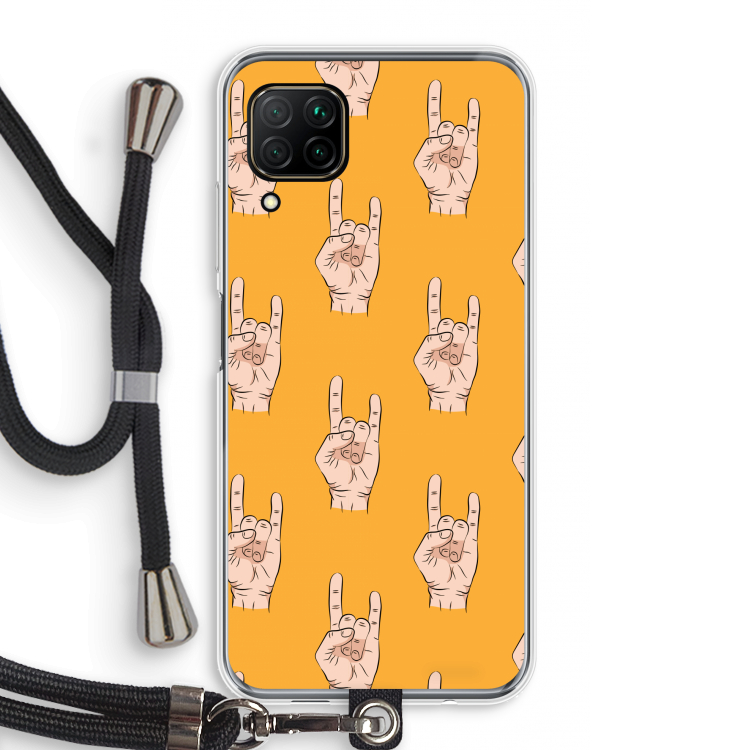 Rock: Huawei P40 Lite Transparant Hoesje met koord