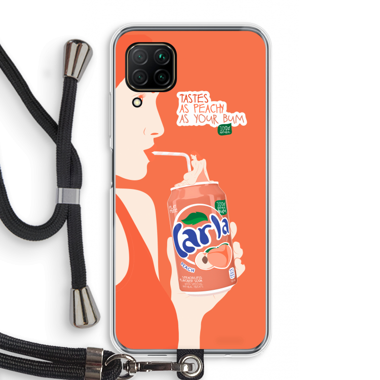 Peach please!: Huawei P40 Lite Transparant Hoesje met koord