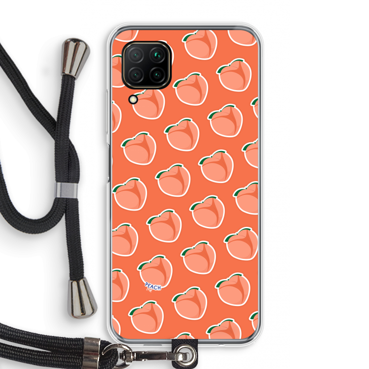 Just peachy: Huawei P40 Lite Transparant Hoesje met koord