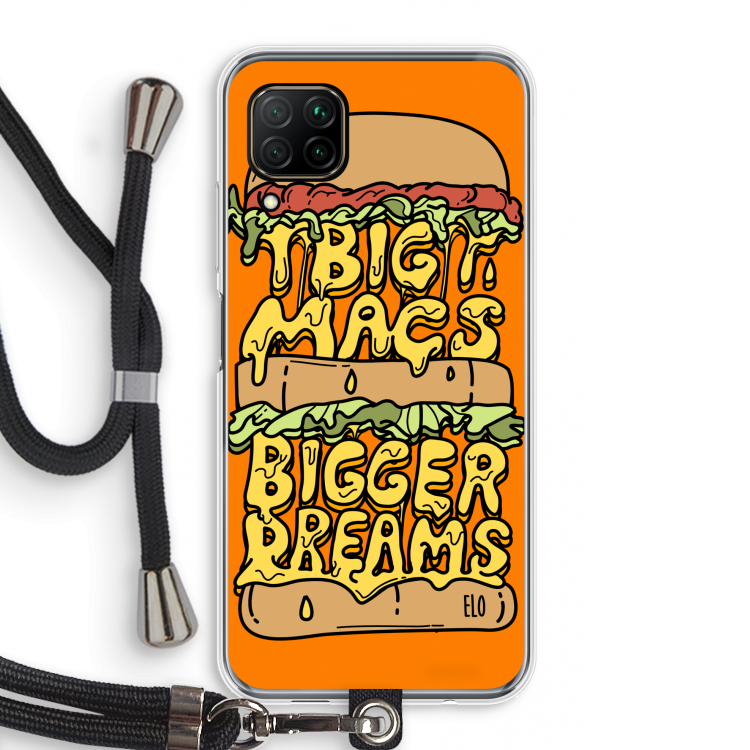 Big Macs Bigger Dreams: Huawei P40 Lite Transparant Hoesje met koord