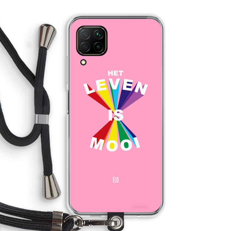 Het Leven Is Mooi: Huawei P40 Lite Transparant Hoesje met koord