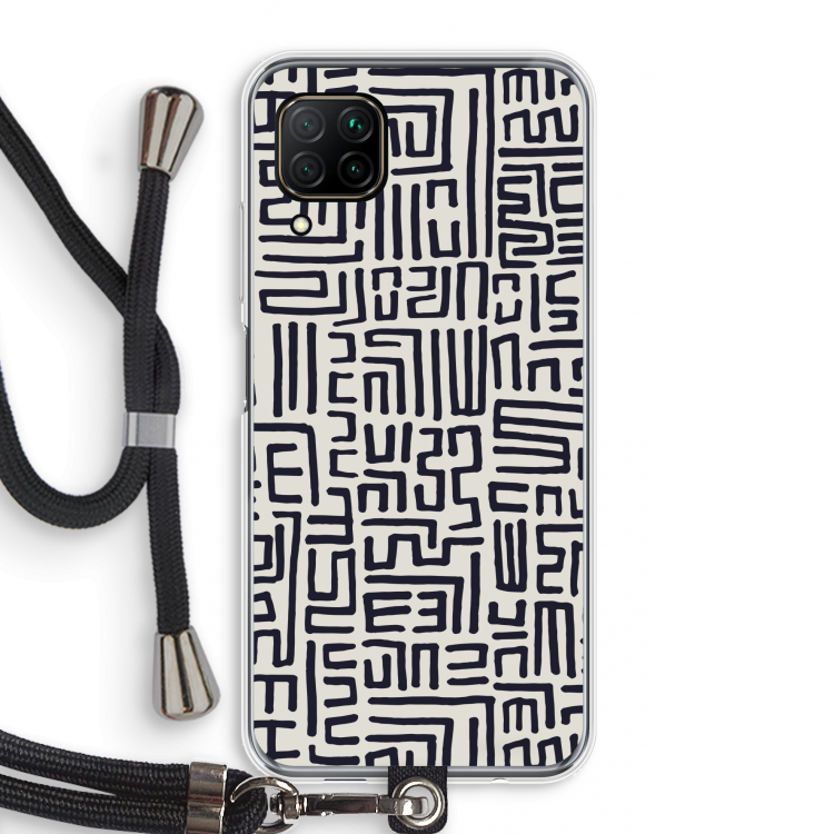 Moroccan Print: Huawei P40 Lite Transparant Hoesje met koord