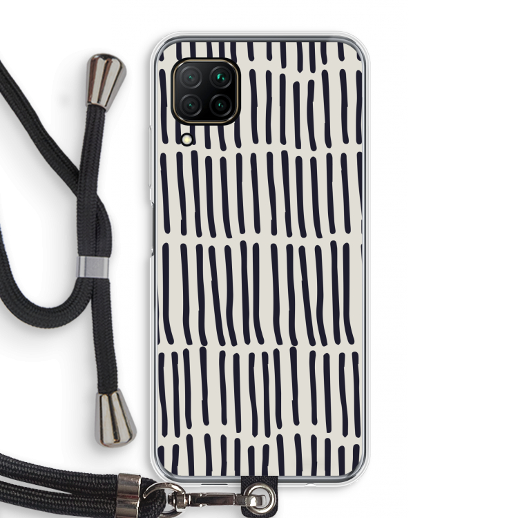 Moroccan stripes: Huawei P40 Lite Transparant Hoesje met koord