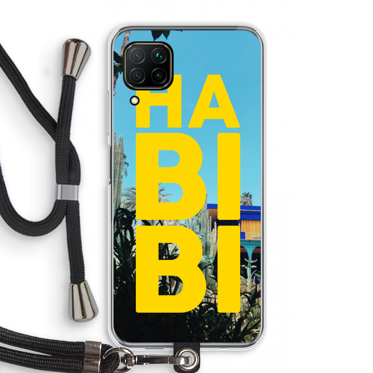 Habibi Majorelle : Huawei P40 Lite Transparant Hoesje met koord