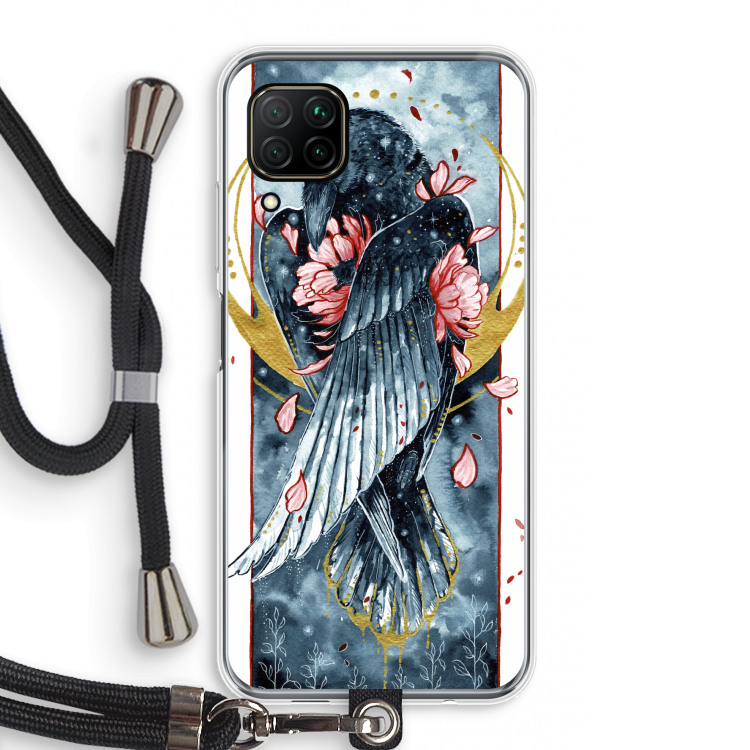 Golden Raven: Huawei P40 Lite Transparant Hoesje met koord