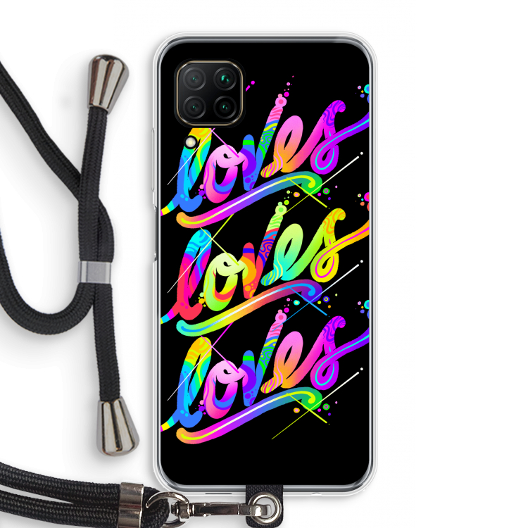 Loves: Huawei P40 Lite Transparant Hoesje met koord