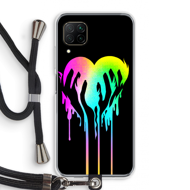 Hold My Heart: Huawei P40 Lite Transparant Hoesje met koord