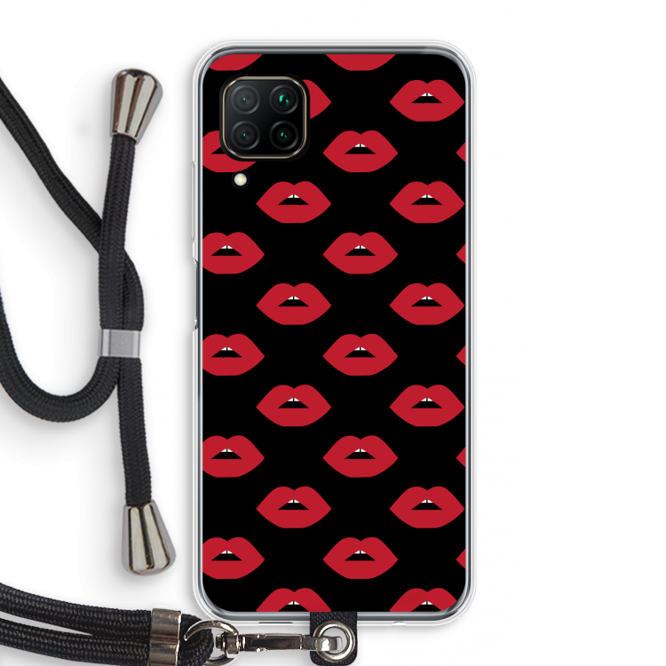 Lips: Huawei P40 Lite Transparant Hoesje met koord