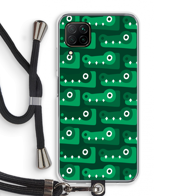 Crocs: Huawei P40 Lite Transparant Hoesje met koord