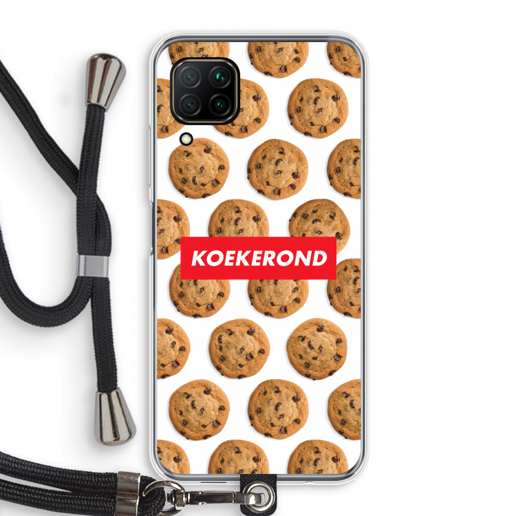 Koekerond: Huawei P40 Lite Transparant Hoesje met koord