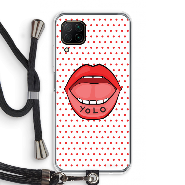 Yolo Denise: Huawei P40 Lite Transparant Hoesje met koord