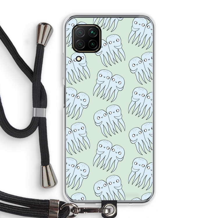 Octopussen: Huawei P40 Lite Transparant Hoesje met koord