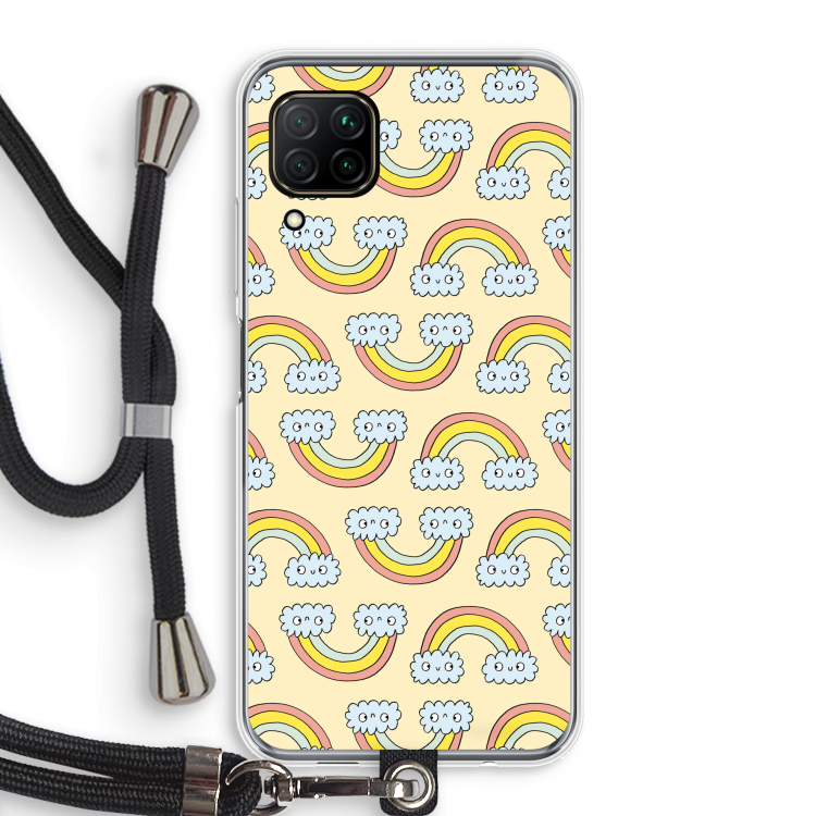 Regenboog: Huawei P40 Lite Transparant Hoesje met koord