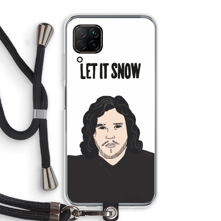 Let It Snow: Huawei P40 Lite Transparant Hoesje met koord