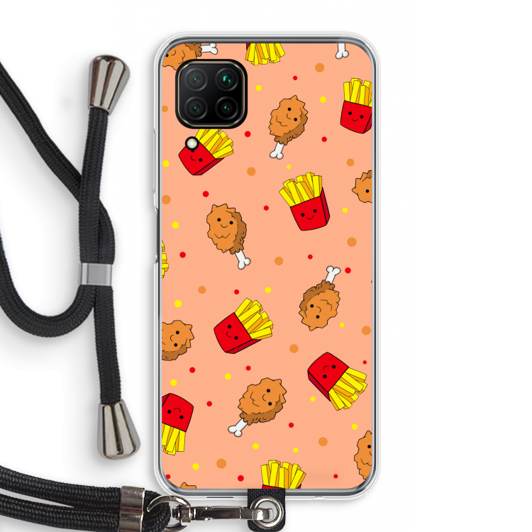 Chicken 'n Fries: Huawei P40 Lite Transparant Hoesje met koord
