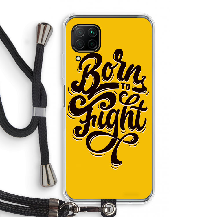 Born to Fight: Huawei P40 Lite Transparant Hoesje met koord