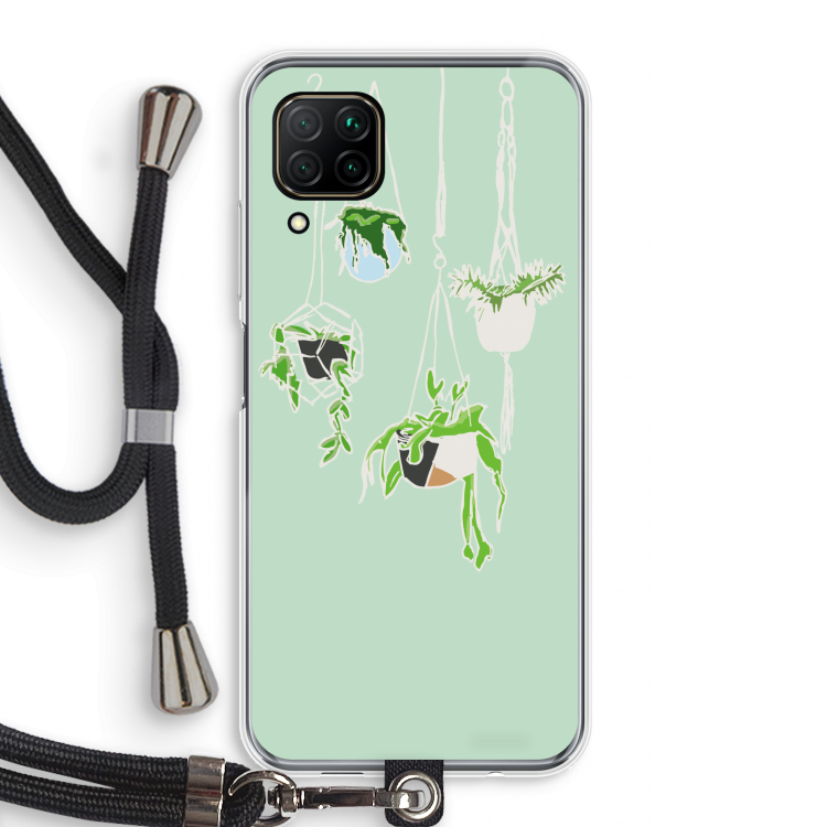 Hang In There: Huawei P40 Lite Transparant Hoesje met koord