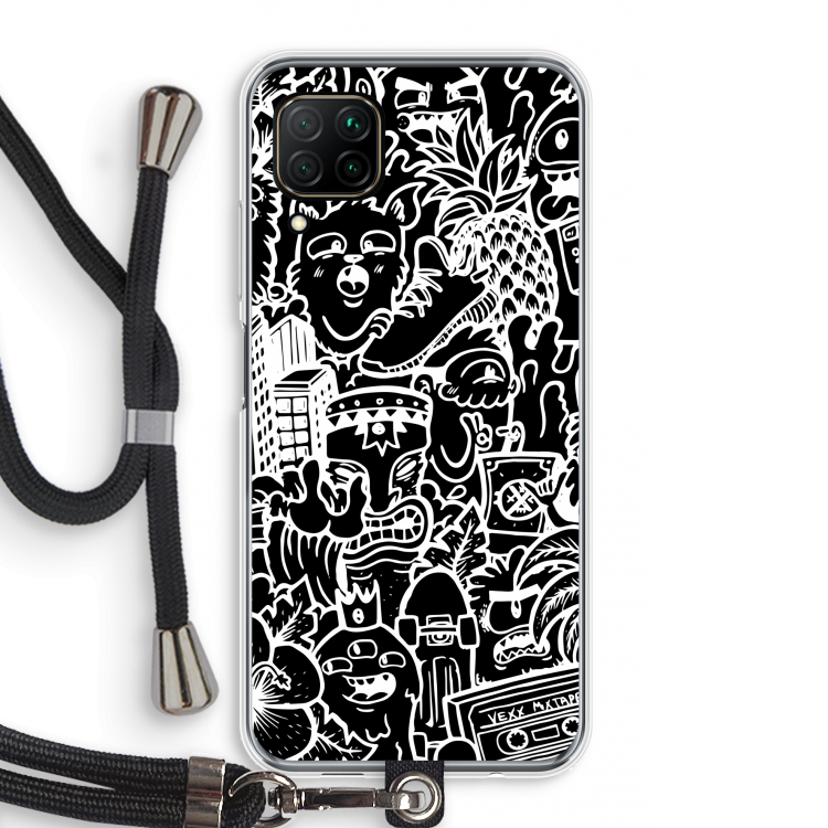 Vexx Black Mixtape: Huawei P40 Lite Transparant Hoesje met koord