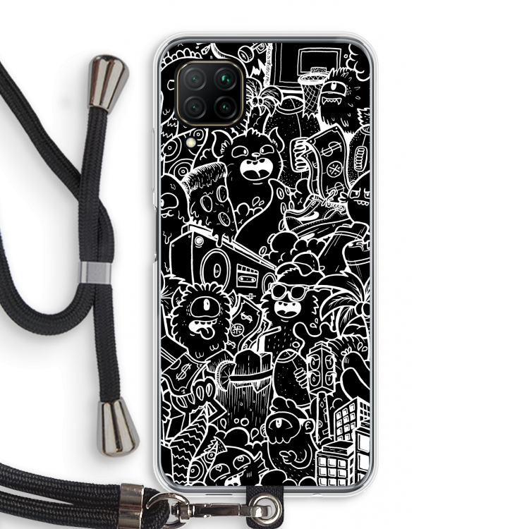 Vexx Black City : Huawei P40 Lite Transparant Hoesje met koord