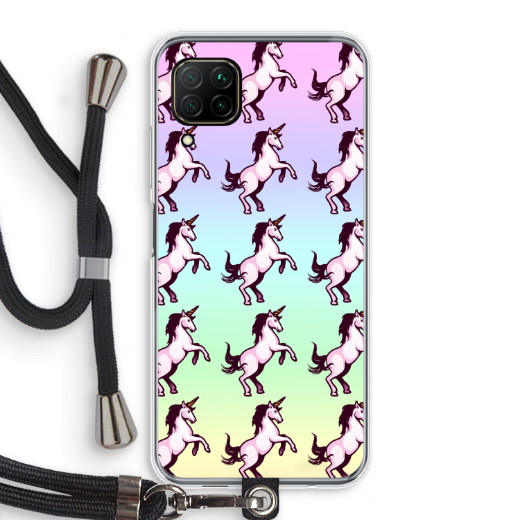 Musketon Unicorn: Huawei P40 Lite Transparant Hoesje met koord