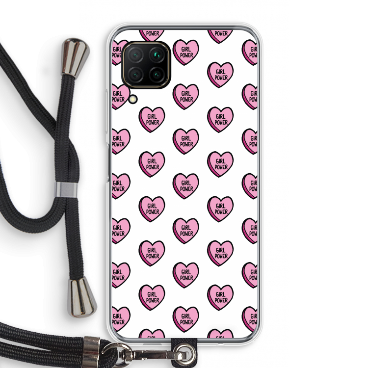 GIRL POWER: Huawei P40 Lite Transparant Hoesje met koord