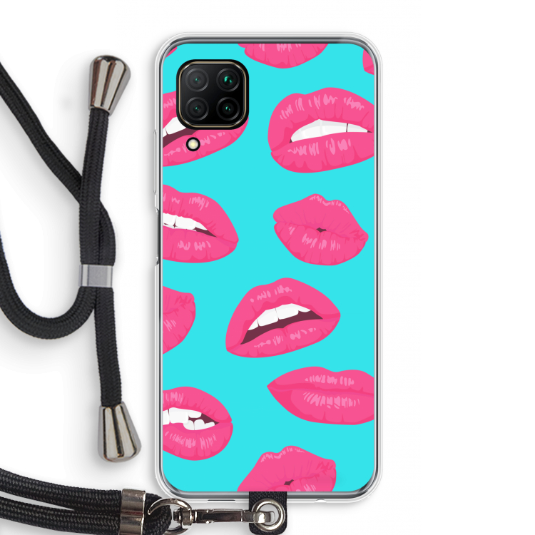 Bite my lip: Huawei P40 Lite Transparant Hoesje met koord