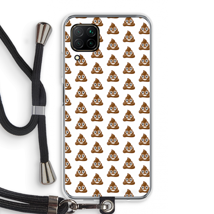 Poop emoji: Huawei P40 Lite Transparant Hoesje met koord