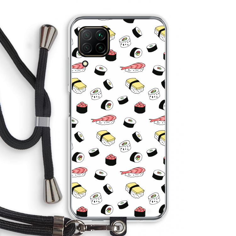 Sushi time: Huawei P40 Lite Transparant Hoesje met koord