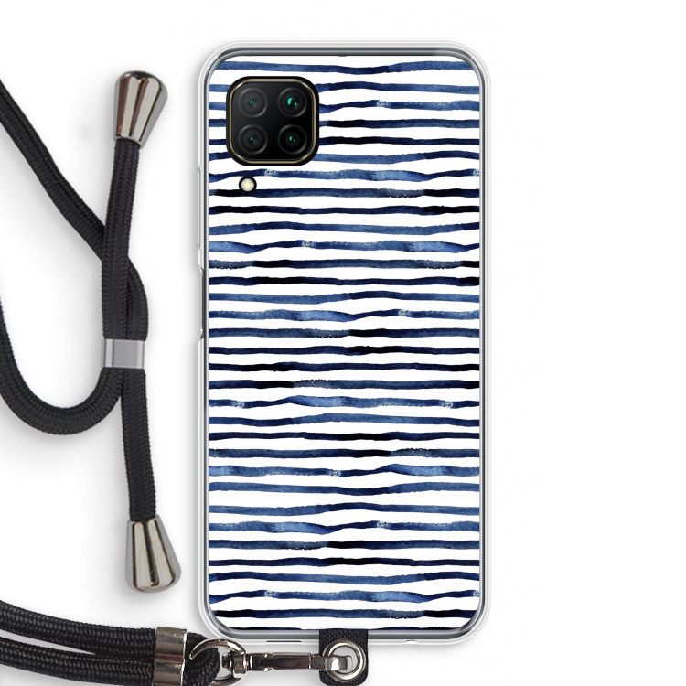 Verrassende lijnen: Huawei P40 Lite Transparant Hoesje met koord